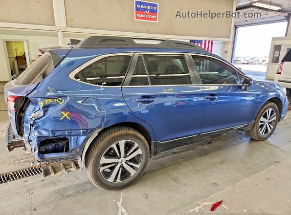 4S4BSAJC9K3317581 2019 SUBARU OUTBACK Синий Задняя правая четверть