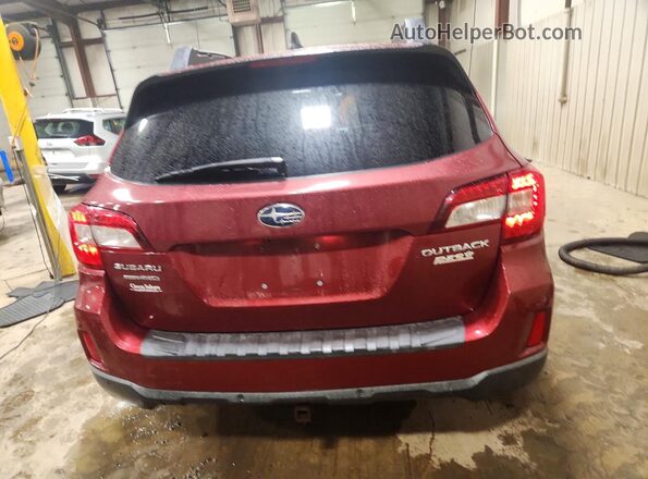 4S4BSANC4H3211378 2017 SUBARU OUTBACK Red Вид ззаду
