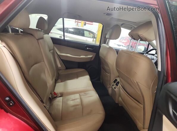 4S4BSANC4H3211378 2017 SUBARU OUTBACK Red Вид задніх сидінь