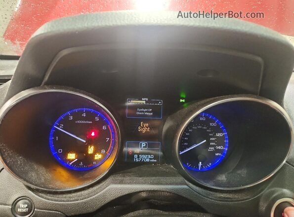 4S4BSANC4H3211378 2017 SUBARU OUTBACK Red Вид щитка приладів
