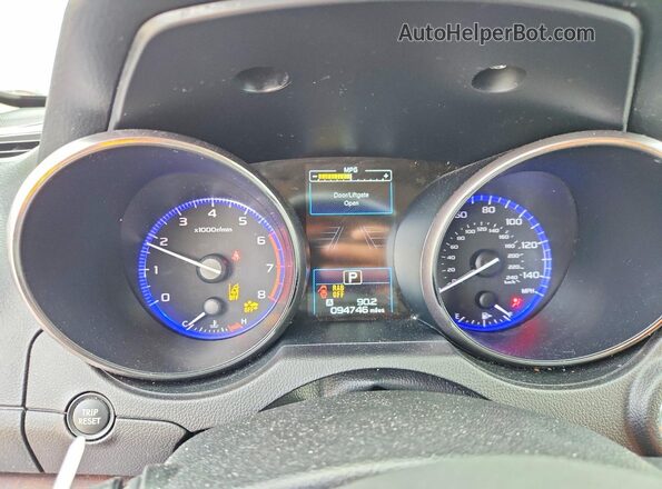 4S4BSANC4H3337501 2017 SUBARU OUTBACK Silver Вид щитка приладів