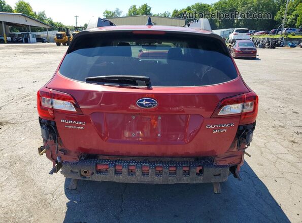 4S4BSENC9J3356722 2018 SUBARU OUTBACK Красный Вид сзади