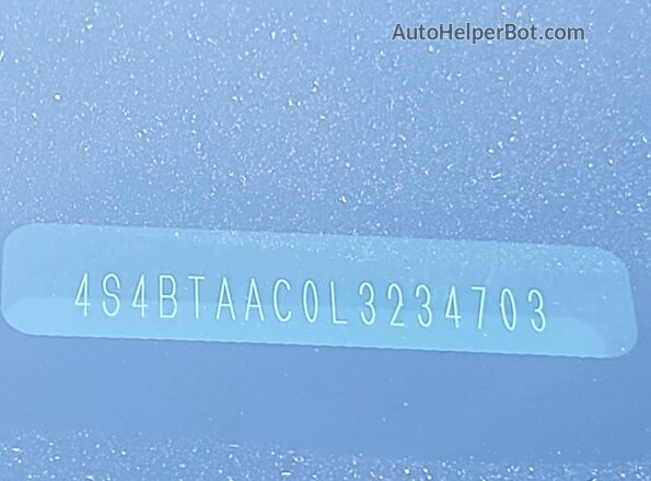 4S4BTAAC0L3234703 2020 SUBARU OUTBACK Серебряный Вид наклейки с VIN-кодом