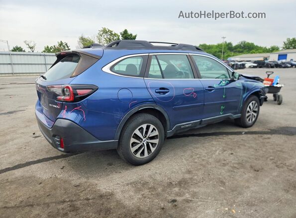 4S4BTAAC6L3261243 2020 SUBARU OUTBACK Синий Задняя правая четверть