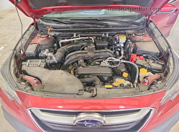 4S4BTACC7N3197889 2022 SUBARU OUTBACK Burgundy Widok komory silnika