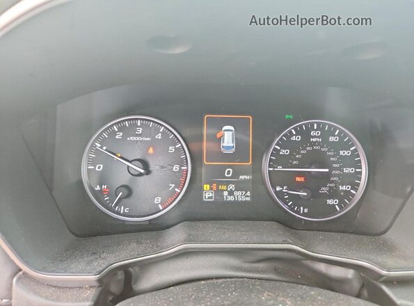 4S4BTAMC4N3137325 2022 SUBARU OUTBACK Black Widok zestawu wskaźników