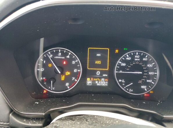 4S4BTANC4L3257492 2020 SUBARU OUTBACK Black Widok zestawu wskaźników