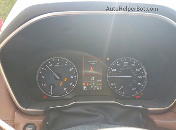 4S4BTGPD8L3112366 2020 SUBARU OUTBACK White Instrument cluster view