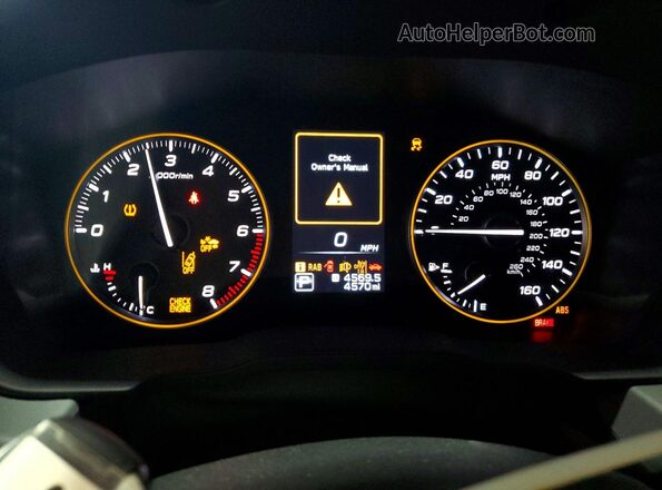 4S4GUHU60T3759830 2026 SUBARU CROSSTREK White Widok zestawu wskaźników