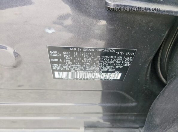 4S4WMAHDXR3450130 2024 SUBARU ASCENT Gray VIN sticker view