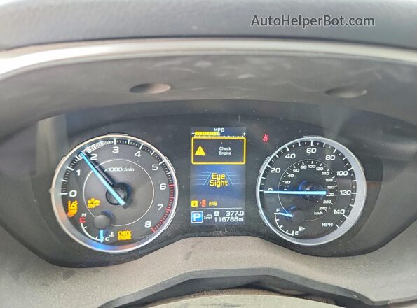 4S4WMAPD8K3410734 2019 SUBARU ASCENT Серебряный Вид щитка приборов