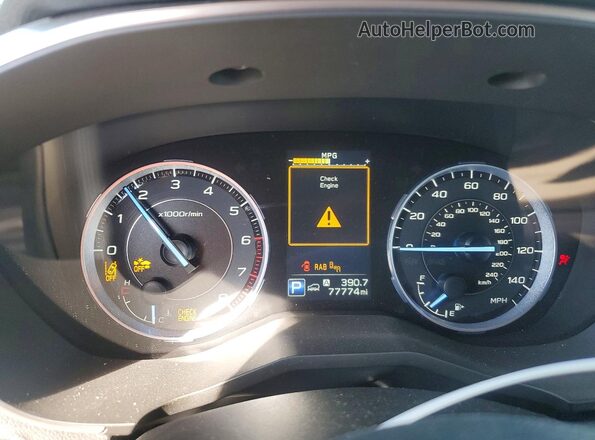 4S4WMARD5K3458396 2019 SUBARU ASCENT Черный Вид щитка приборов