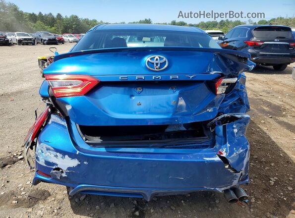 4T1B11HK5JU020669 2018 TOYOTA CAMRY Blue Հետևի տեսք