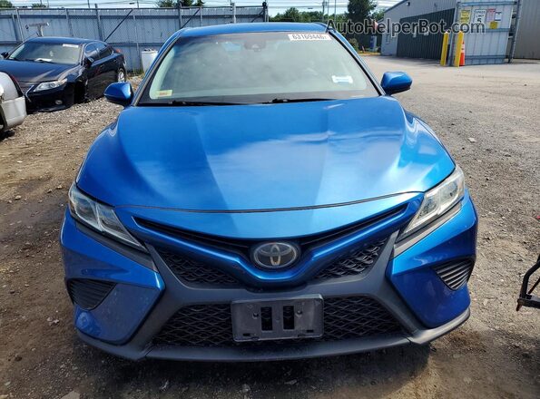4T1B11HK5JU020669 2018 TOYOTA CAMRY Blue Դիմացի տեսք