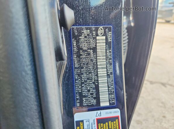 4T1BF1FK7HU406587 2017 TOYOTA CAMRY Black Вид підкапотного простору