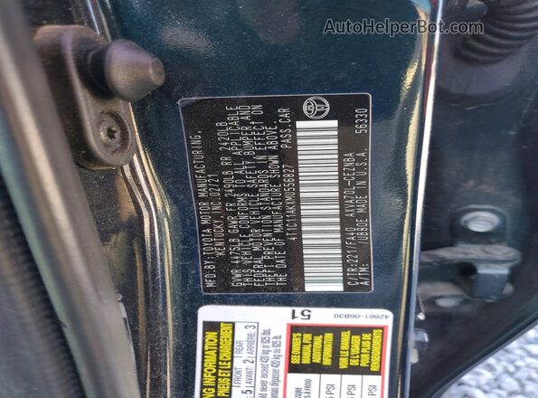 4T1C11AKXMU556827 2021 TOYOTA CAMRY Blue ძრავის განყოფილების ხედი