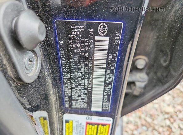 4T1C31AK2LU526505 2020 TOYOTA CAMRY Black VIN կոդի պիտակի տեսք