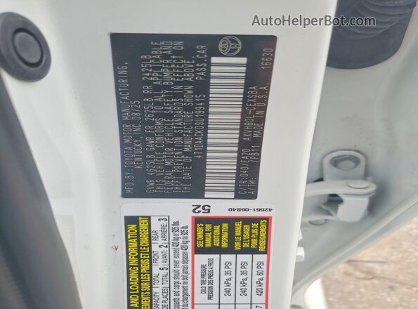 4T1DAACK0SU199415 2025 TOYOTA CAMRY Белый Вид подкапотного пространства