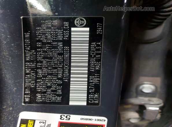 4T1DAACK3SU082038 2025 TOYOTA CAMRY Серый Вид подкапотного пространства