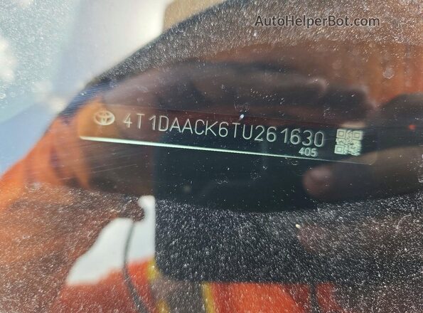 4T1DAACK6TU261630 2026 TOYOTA CAMRY White ძრავის განყოფილების ხედი