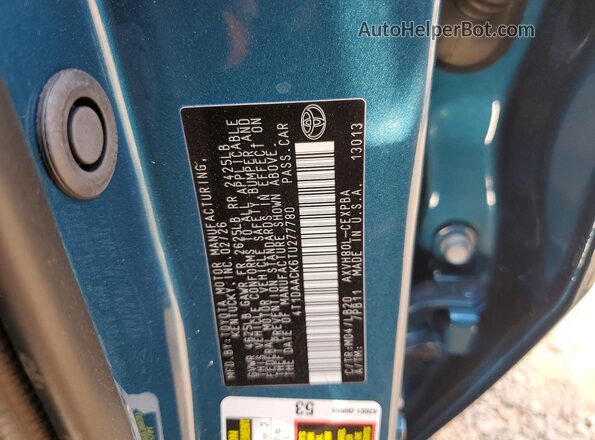 4T1DAACK6TU277780 2026 TOYOTA CAMRY Teal Շարժիչի բաժամունքի տեսք