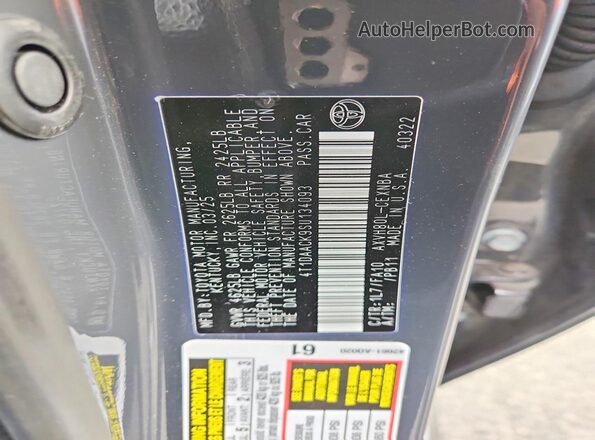 4T1DAACK9SU134093 2025 TOYOTA CAMRY Gray Engine compartment view
