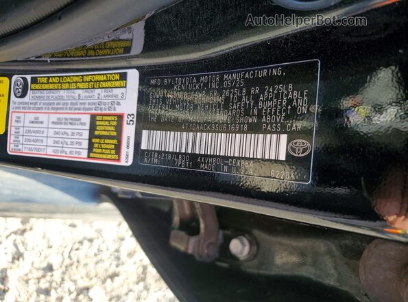 4T1DAACK9SU616918 2025 TOYOTA CAMRY Черный Вид подкапотного пространства