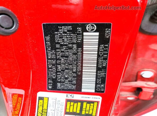 4T1DBADK6SU008494 2025 TOYOTA CAMRY Red Engine compartment view