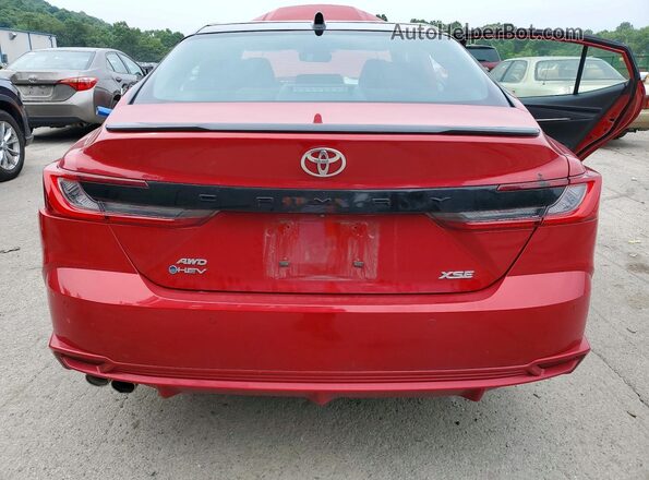 4T1DBADK6SU008494 2025 TOYOTA CAMRY Red Rear view
