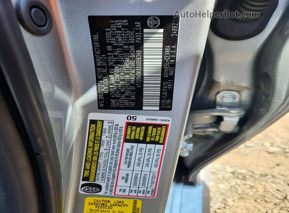 4T1DBADK9SU006349 2025 TOYOTA CAMRY Silver VIN კოდის სტიკერის ხედი