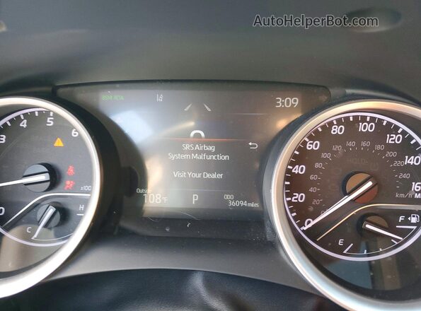 4T1F11AK8NU063419 2022 TOYOTA CAMRY Gray Vista del cuadro de instrumentos