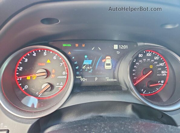 4T1K61AK3NU073601 2022 TOYOTA CAMRY White Instrument cluster view