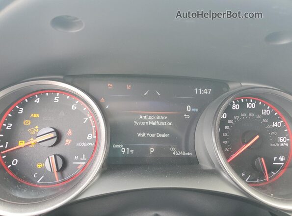 4T1K61AKXNU021530 2022 TOYOTA CAMRY White Вид щитка приладів