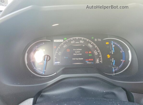 4T3B6RFV1PU133810 2023 TOYOTA RAV4 Gray Widok zestawu wskaźników