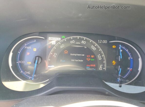 4T3D6RFV4LU004429 2020 TOYOTA RAV4 Gray Вид щитка приладів