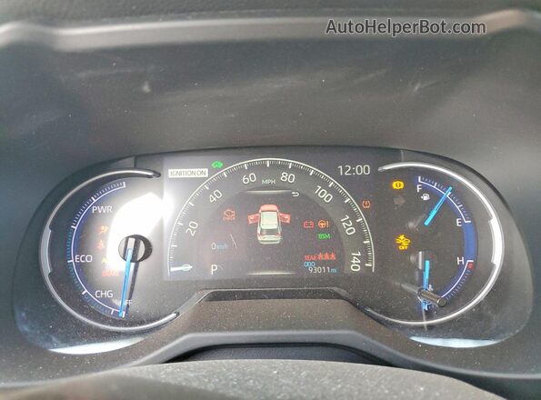 4T3EWRFV5LU006436 2020 TOYOTA RAV4 White Вид щитка приладів