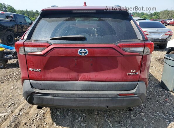 4T3LWRFV3MU035684 2021 TOYOTA RAV4 Red უკანა ხედი