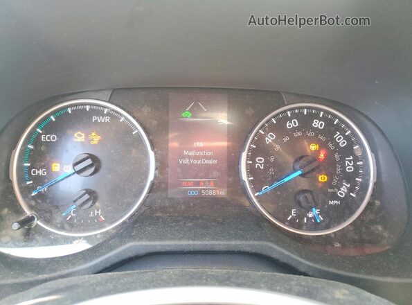 4T3LWRFV8MU039200 2021 TOYOTA RAV4 White Widok zestawu wskaźników