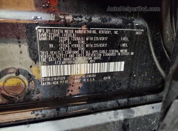 4T3LWRFV8PU097375 2023 TOYOTA RAV4 Red Widok naklejki z numerem VIN