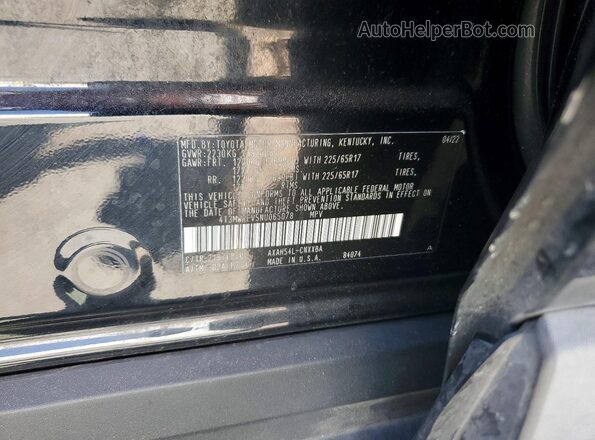 4T3MWRFV5NU065078 2022 TOYOTA RAV4 Черный Вид подкапотного пространства