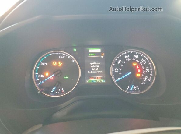 4T3R6RFV8LU004388 2020 TOYOTA RAV4 Gray ხელსაწყოთა პანელის ხედი
