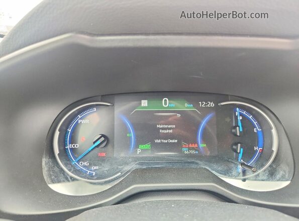 4T3RWRFV9SU177836 2025 TOYOTA RAV4 Red Instrument cluster view