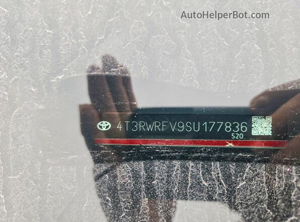4T3RWRFV9SU177836 2025 TOYOTA RAV4 Red VIN sticker view