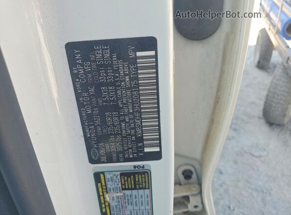 KM8SMDHF3HU208175 2017 HYUNDAI SANTA White Widok wnętrza 360 stopni