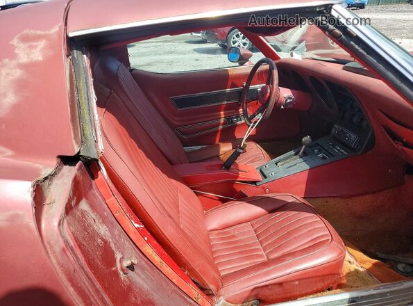 1Z37L7S432548 1977 CHEVROLET CORVETTE Красный Вид задней части салона