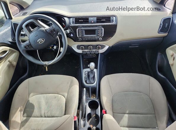 KNADM5A39G6648503 2016 KIA RIO White Widok zestawu wskaźników