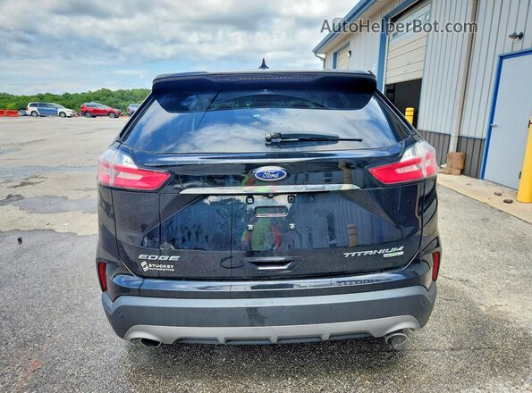2FMPK4K99KBB70866 2019 FORD EDGE Black Вид салону спереду