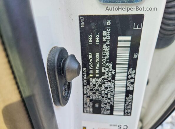 JTJJM7FX0J5186503 2018 LEXUS GX White Widok wnętrza 360 stopni