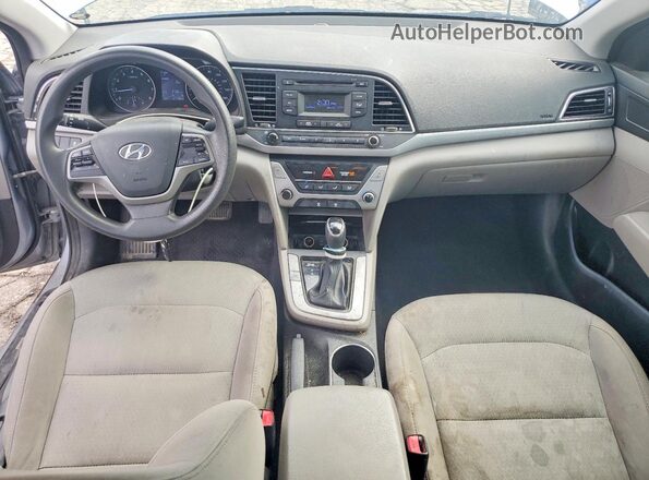 5NPD74LF5HH183964 2017 HYUNDAI ELANTRA Silver Instrument cluster view
