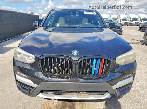 5UXTR7C59KLF27413 2019 BMW X3 Black უკანა ხედი